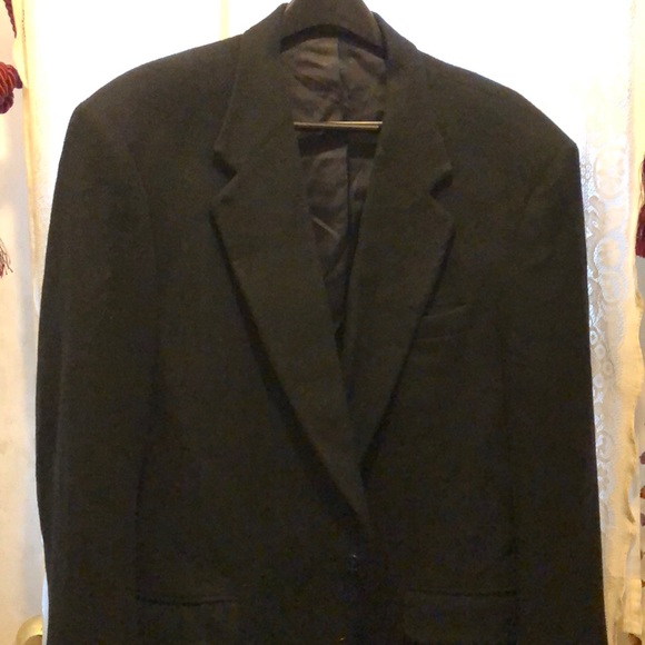 STAFFORD-100% BLACK CAMEL HAIR JACKET - Picture 4 of 8